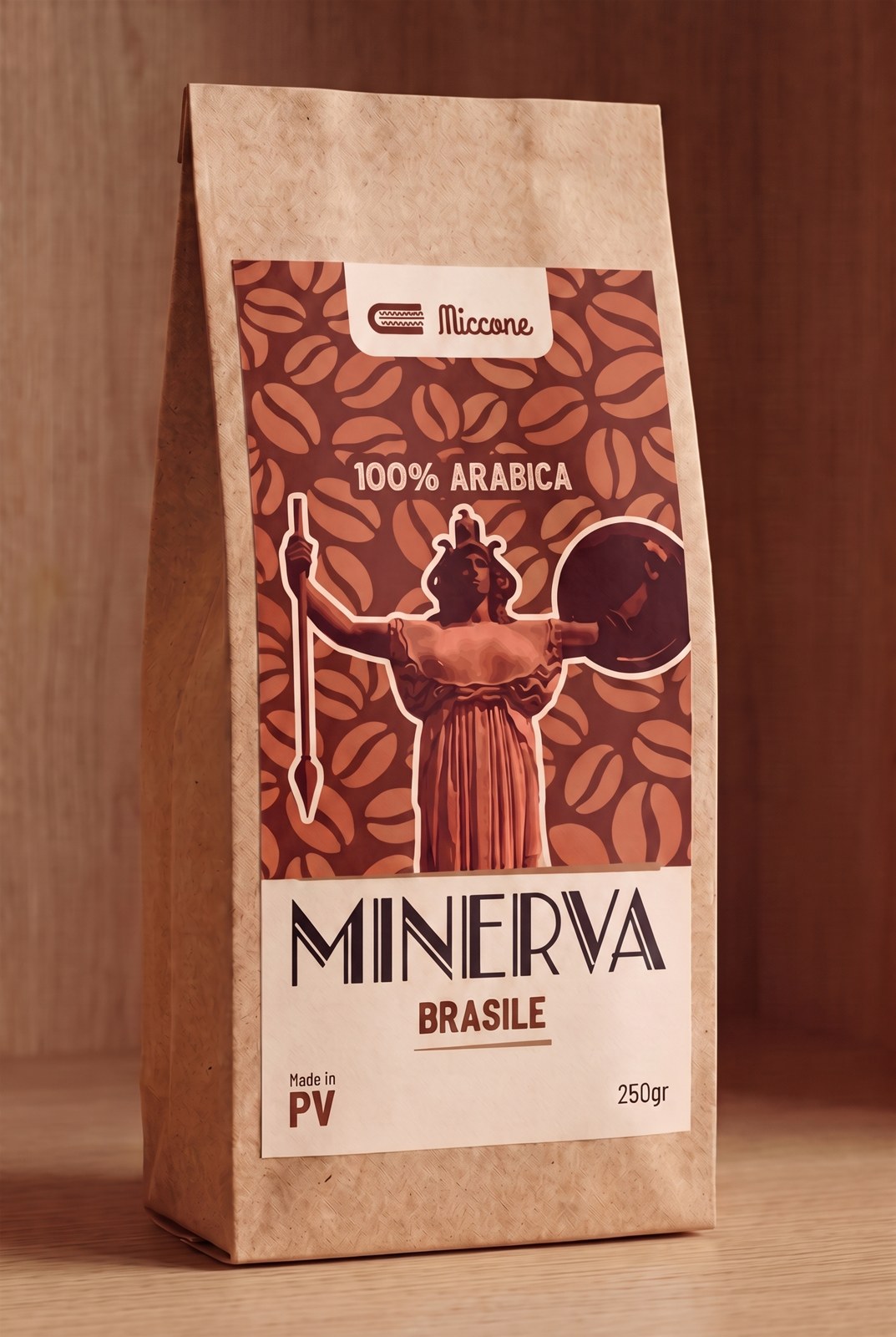 Packaging caffè Minerva - Brasile 100% Arabica